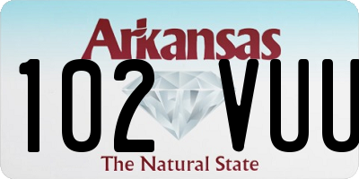 AR license plate 102VUU