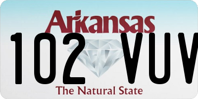 AR license plate 102VUV