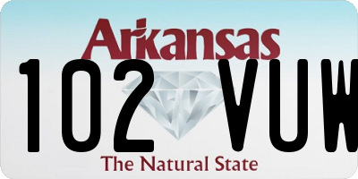 AR license plate 102VUW