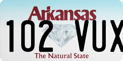 AR license plate 102VUX