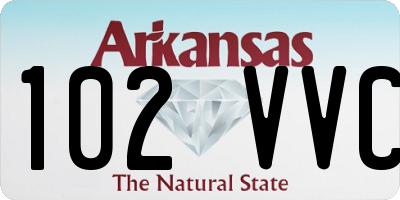 AR license plate 102VVC