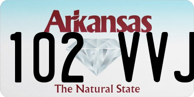 AR license plate 102VVJ
