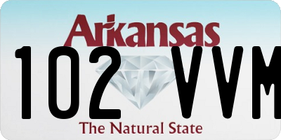 AR license plate 102VVM