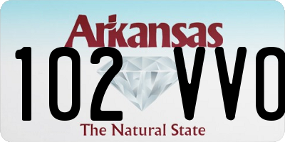 AR license plate 102VVO