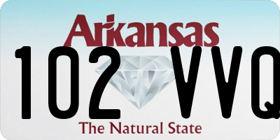 AR license plate 102VVQ