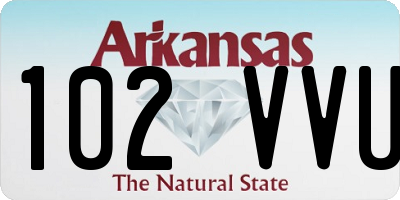 AR license plate 102VVU