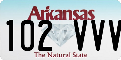 AR license plate 102VVV