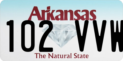 AR license plate 102VVW