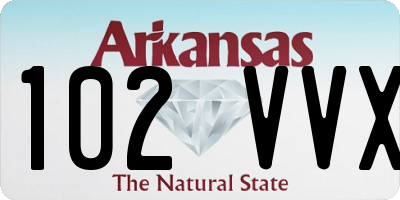 AR license plate 102VVX