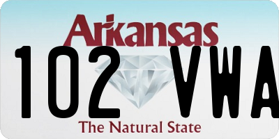 AR license plate 102VWA