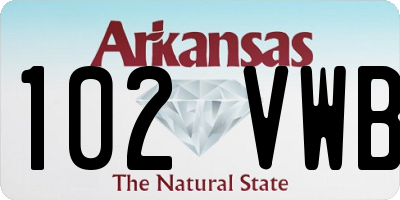 AR license plate 102VWB