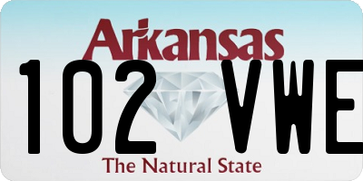 AR license plate 102VWE