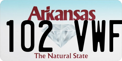 AR license plate 102VWF