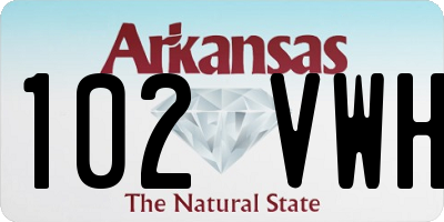AR license plate 102VWH