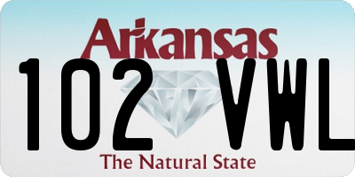 AR license plate 102VWL