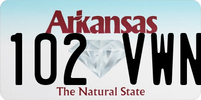 AR license plate 102VWN