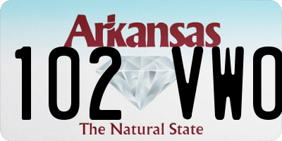 AR license plate 102VWO