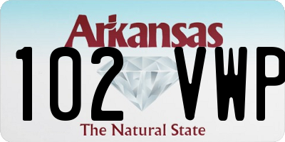 AR license plate 102VWP