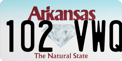 AR license plate 102VWQ