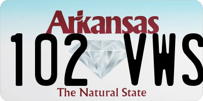 AR license plate 102VWS