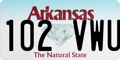 AR license plate 102VWU