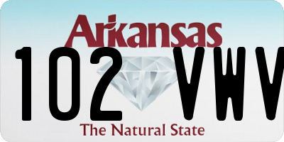 AR license plate 102VWV