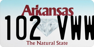 AR license plate 102VWW