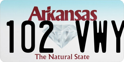 AR license plate 102VWY