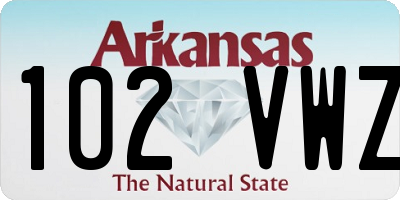 AR license plate 102VWZ