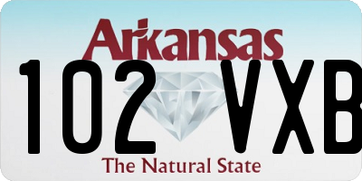 AR license plate 102VXB