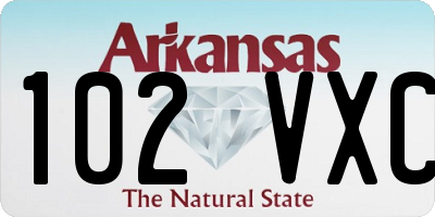 AR license plate 102VXC