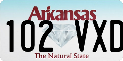 AR license plate 102VXD