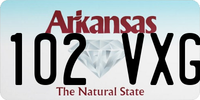AR license plate 102VXG