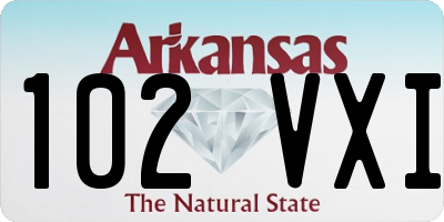 AR license plate 102VXI