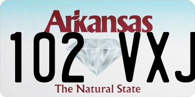 AR license plate 102VXJ