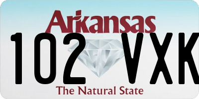 AR license plate 102VXK