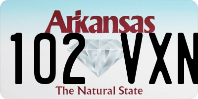 AR license plate 102VXN
