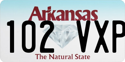 AR license plate 102VXP