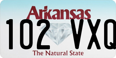 AR license plate 102VXQ