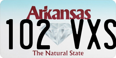 AR license plate 102VXS