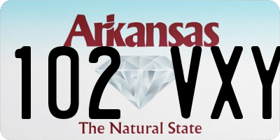 AR license plate 102VXY