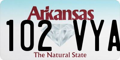 AR license plate 102VYA
