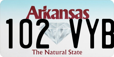 AR license plate 102VYB