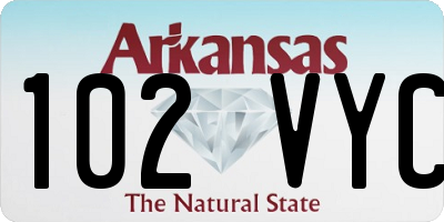 AR license plate 102VYC
