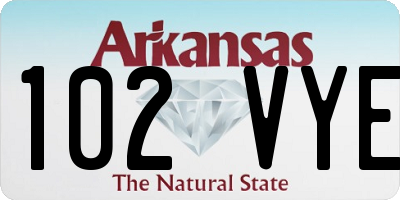 AR license plate 102VYE