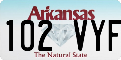 AR license plate 102VYF