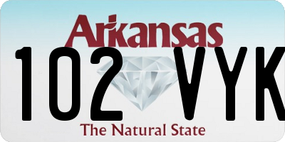 AR license plate 102VYK