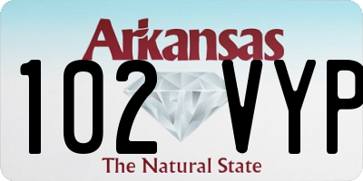 AR license plate 102VYP
