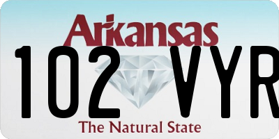 AR license plate 102VYR