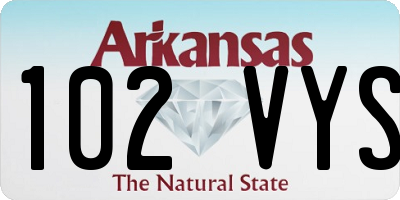 AR license plate 102VYS
